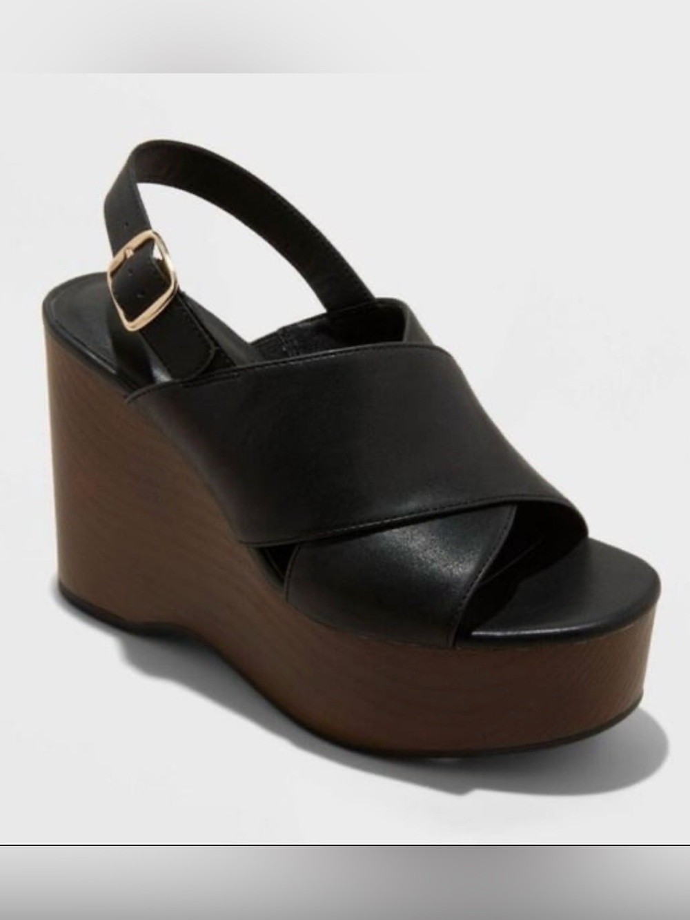 Universal Thread Naomi Slingback Wedge Sandals in Black